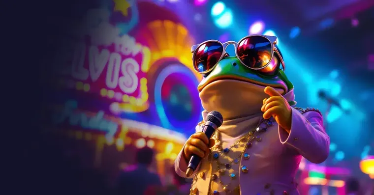 Axe Casino lobby banner with a neon pokies character
